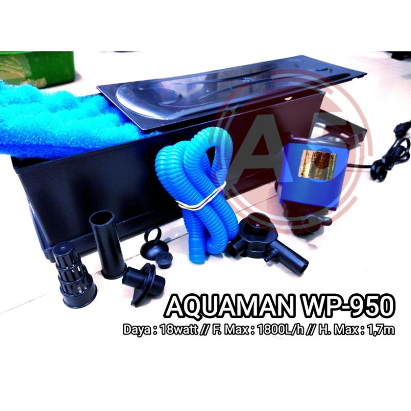 PROMO MURAH Pompa Aquarium Box Filter AQUAMAN WP 950