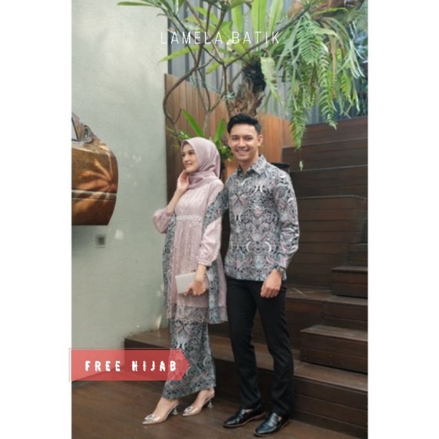 Kebaya batik couple Maheswari tunik couple kondangan, kebaya