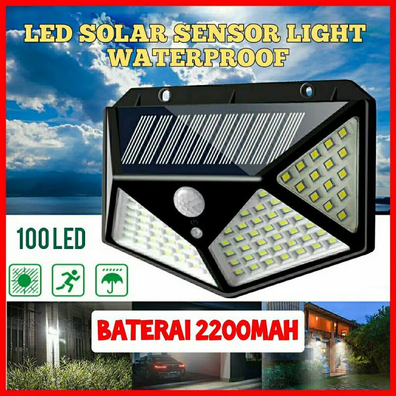 LAMPU TENAGA SURYA 100LED 3MODE