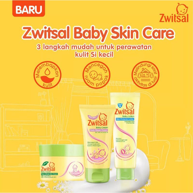 Zwitsal Baby Cream With Zinc 50ml 50 ml krim ruam popok