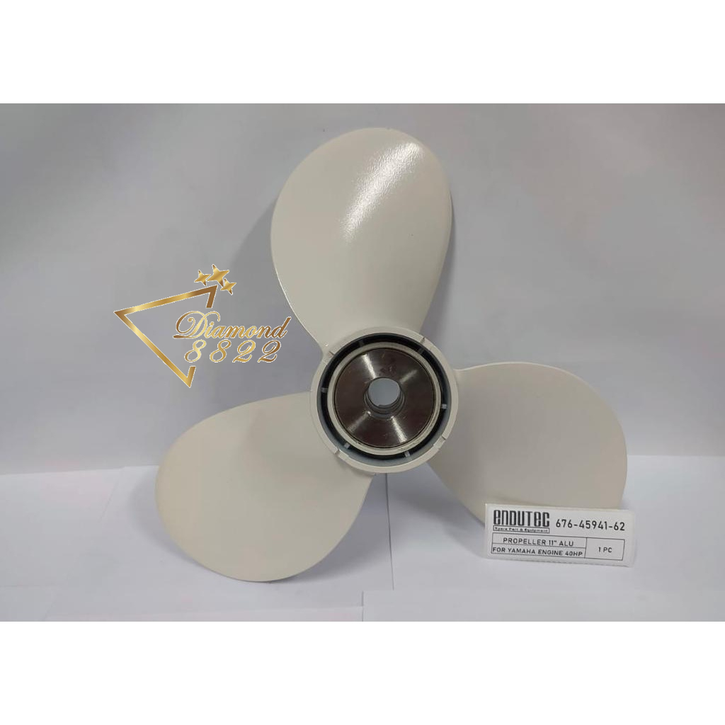 KIPAS 676-45941-62 PROPELLER 11"ALU FOR YAMAHA ENGINE 40HP SPAREPART MESIN TEMPEL / SUKU CADANG PROP