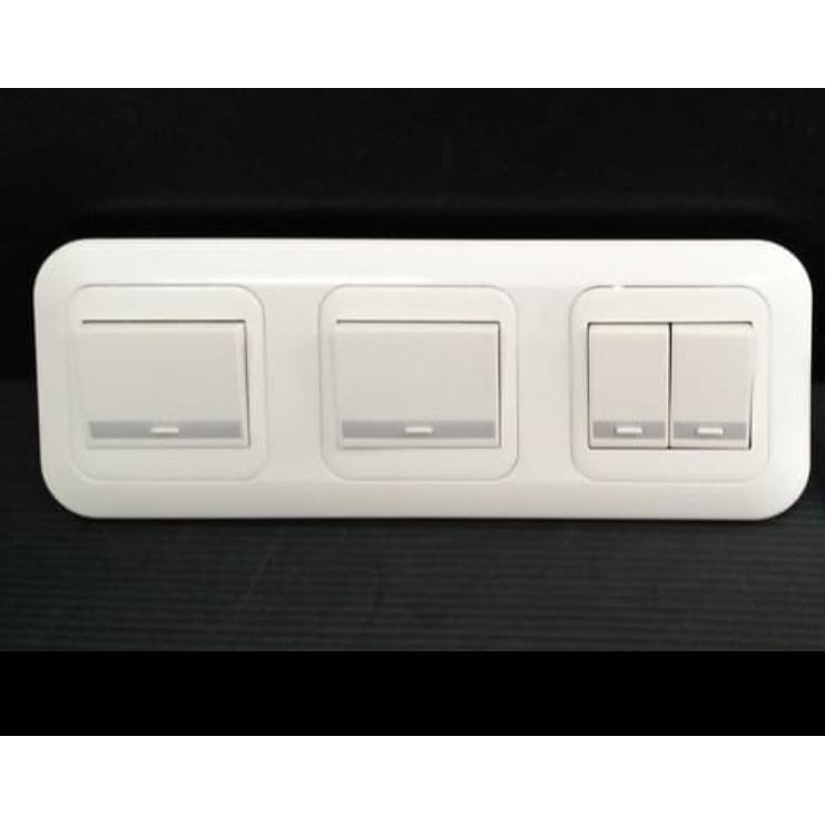 Panasonic Double Saklar Engkel Besar + Saklar Seri Tanam