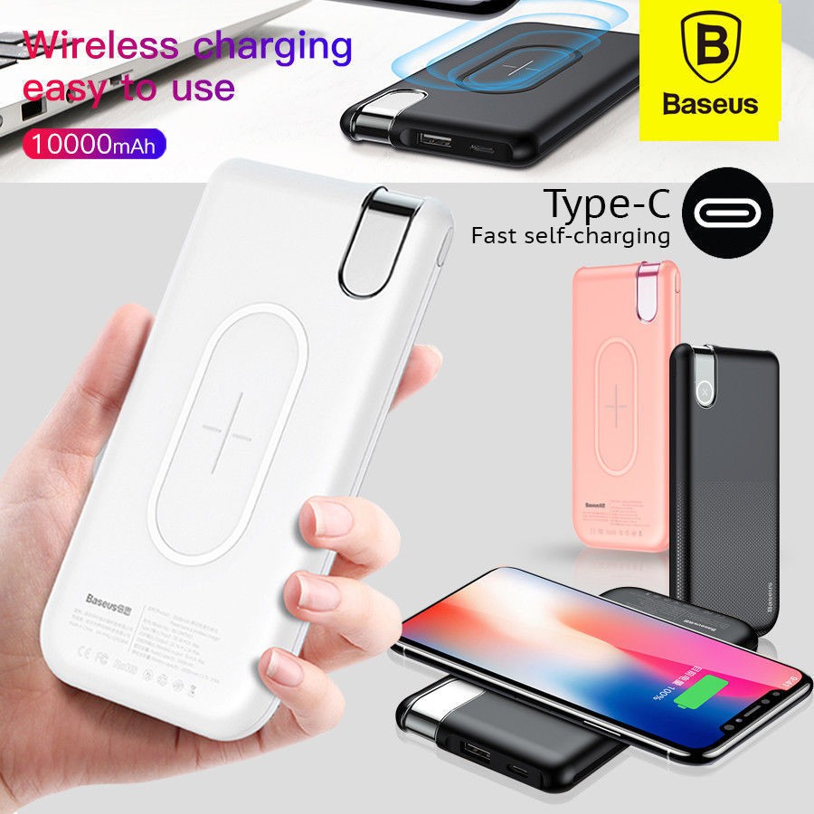 Baseus Thin Version Wireless Charge Power Bank 10000 mAh