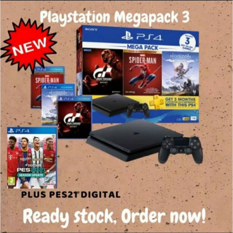 Ps4 Slim 1TB garansi resmi sony indonesia + Game Pes 2021 Digital