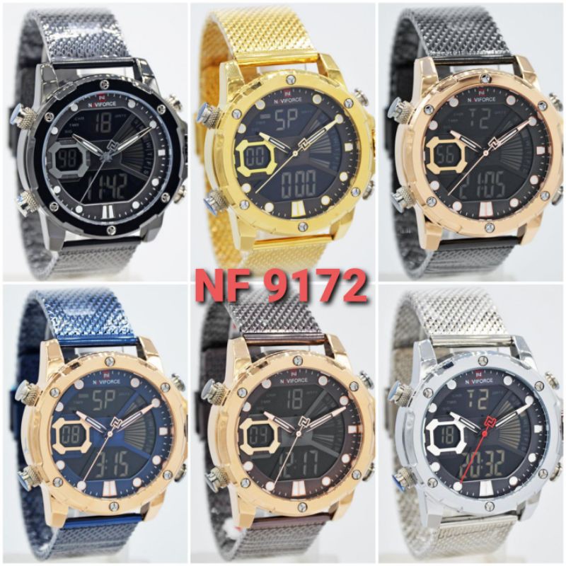 Jam tangan Naviforce 9172 Original Rantai Pasir