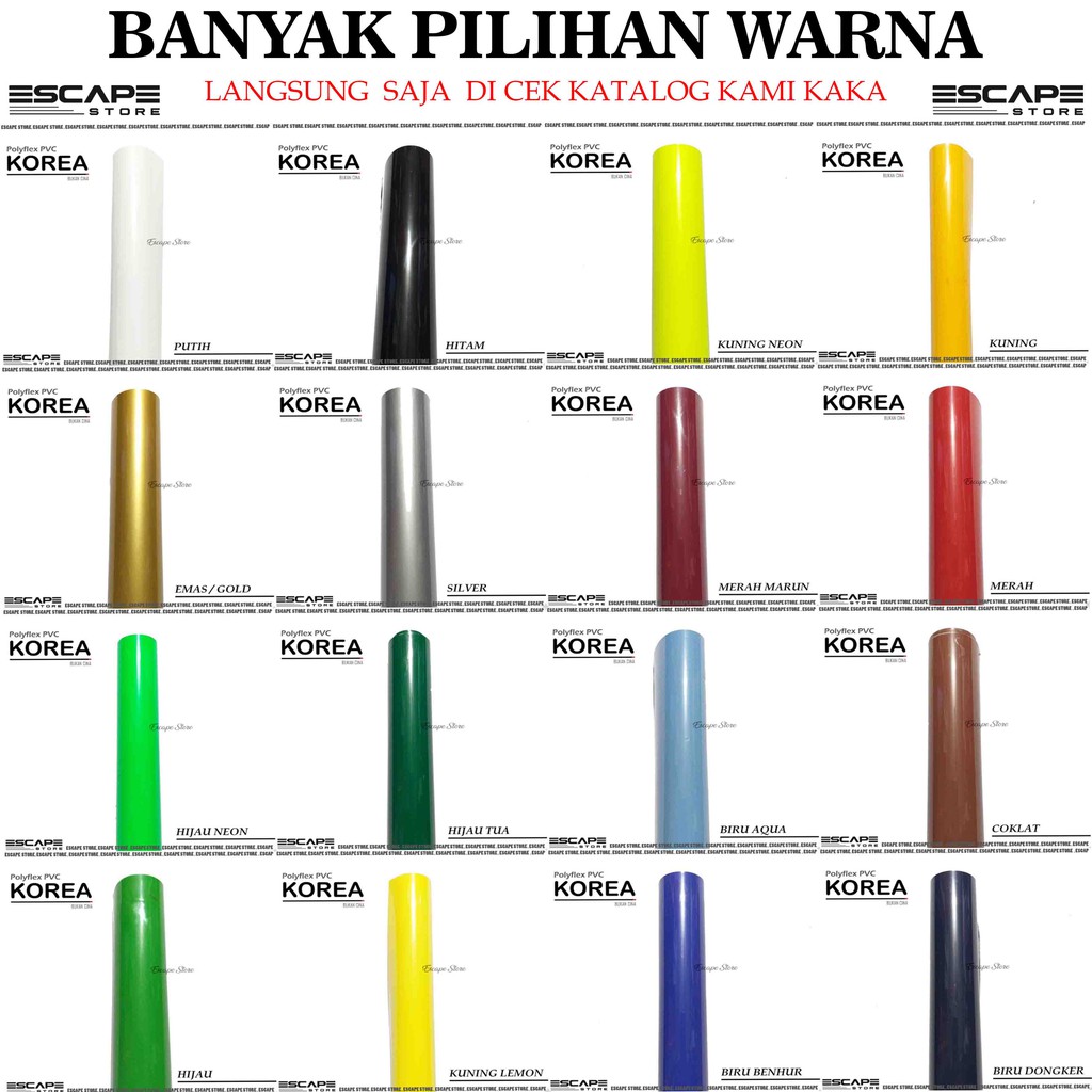 Polyflex PVC Korea . Poliflex PVC Korea Meteran Murah - Kuning Neon