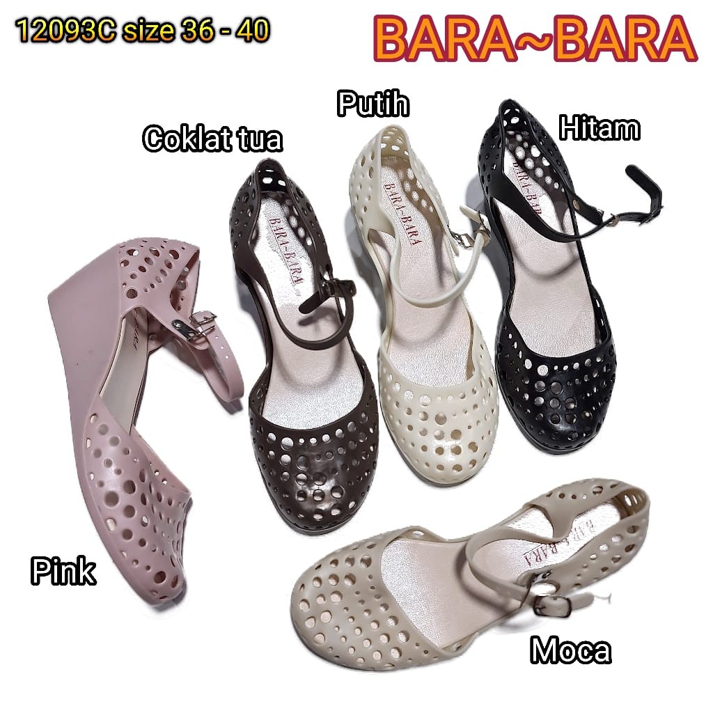 jellyshoes sepatu wanita wedges bara bara import cewek barabara 12093C