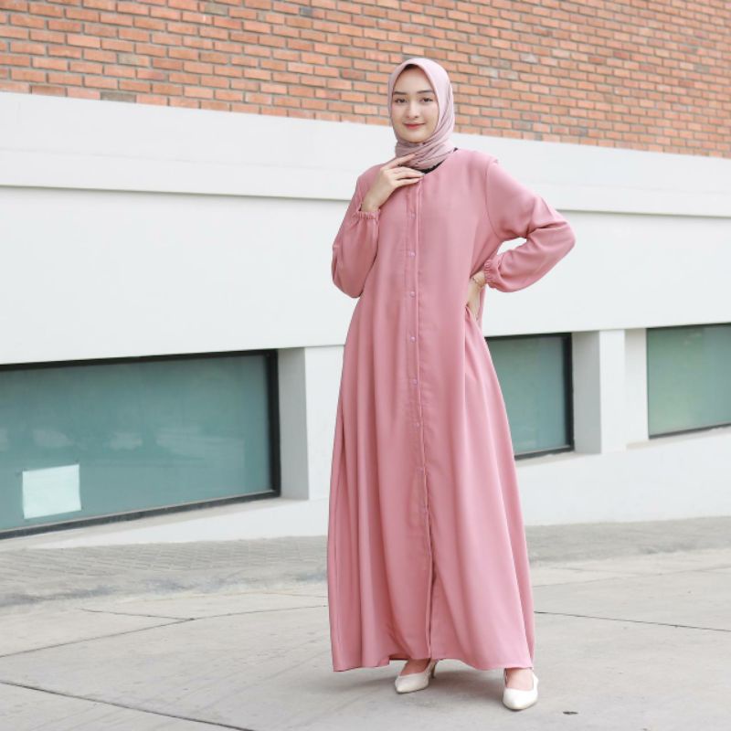 VAIRA MAXI - Trend pakaian terbaru long dress A LINE klok muslim baju gamis simple polos cantik styl