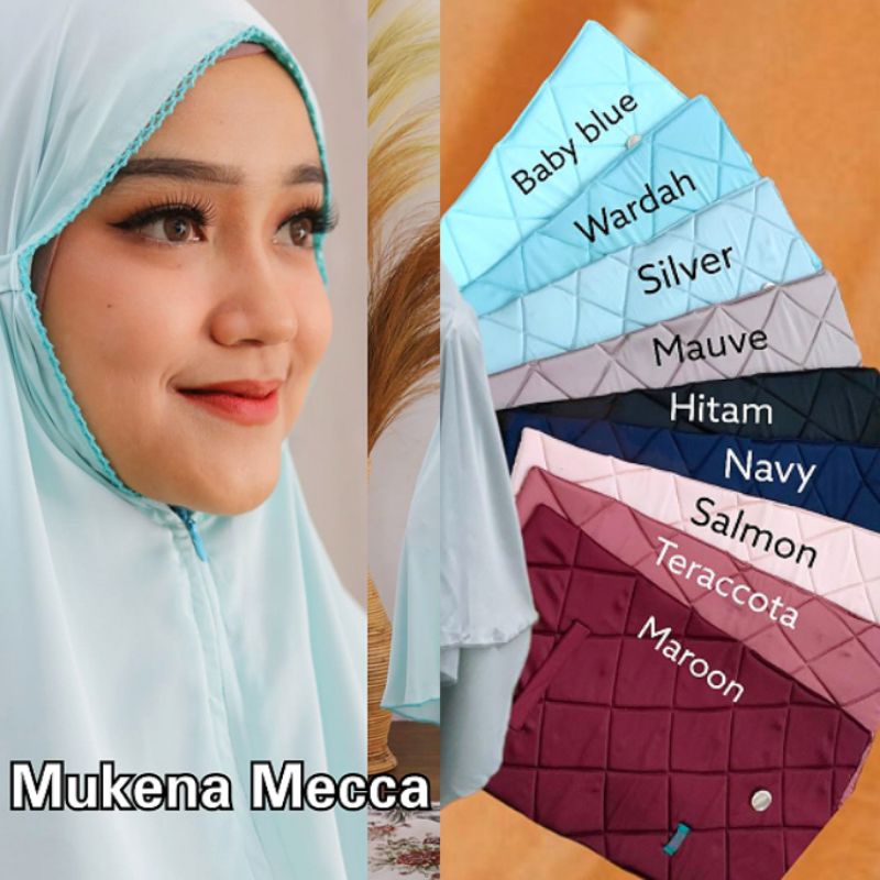 MUKENA MECCA SATIN SILK RESLETING DAGU ORIGINAL RAISA HIJAB/MUKENA SUTERA PREMIUM/MUKENA ORI RAISA/M