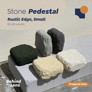Stone Pedestal Rustic Edge [SMALL] Behind the Lens Properti Foto Props