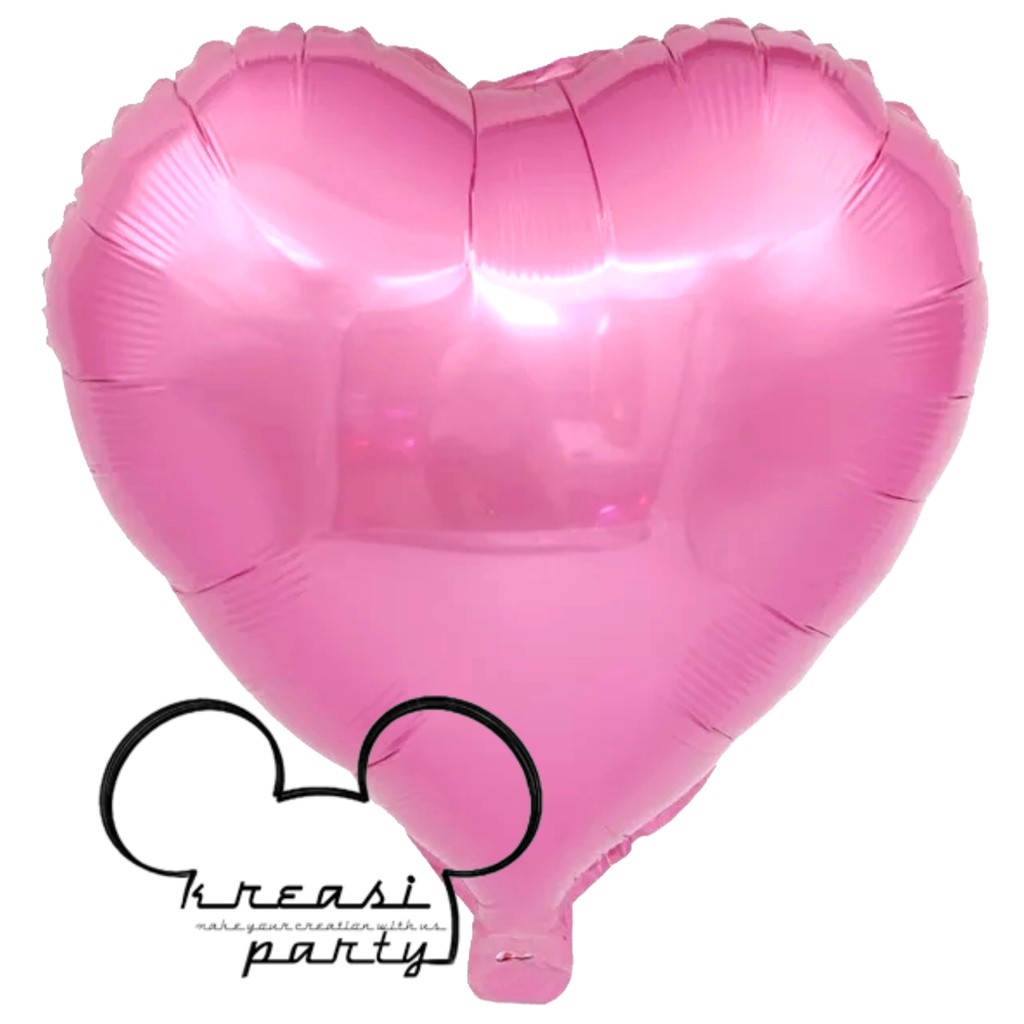 Balon Foil Love Pink Soft / Balon Love / Balon Hati / Balon Foil Hati