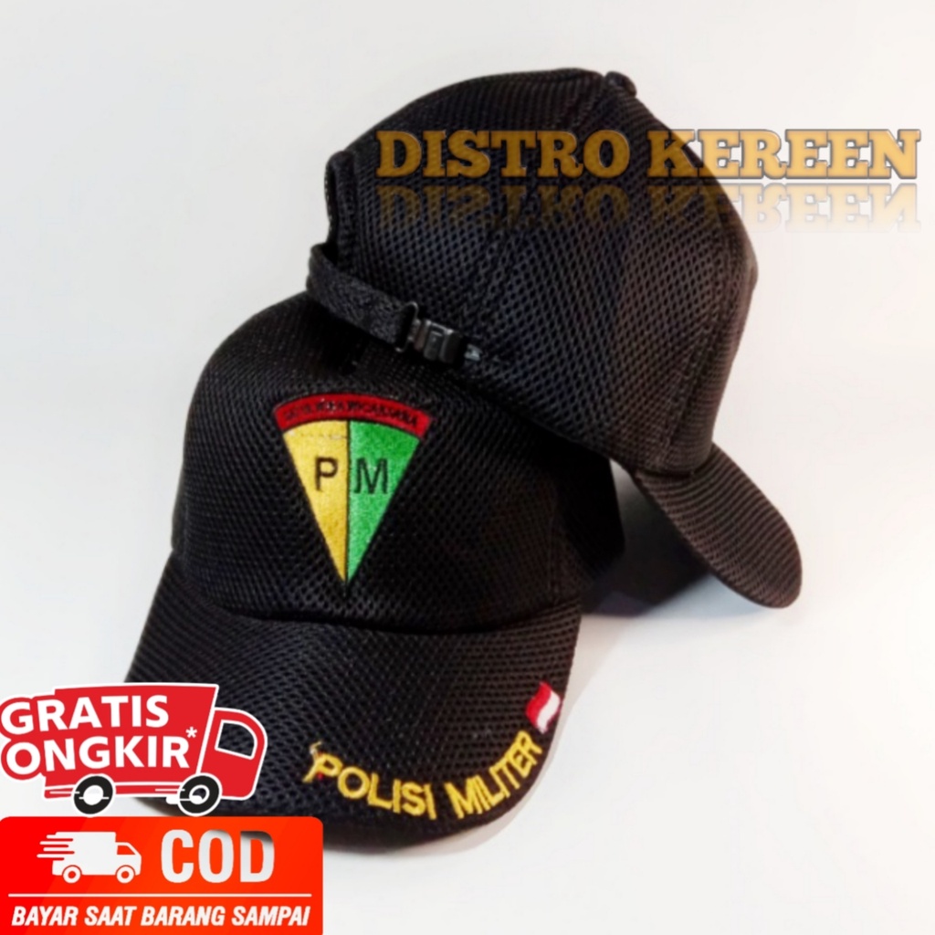 TOPI JARING BORDIR POLISI MILITER TERBARU
