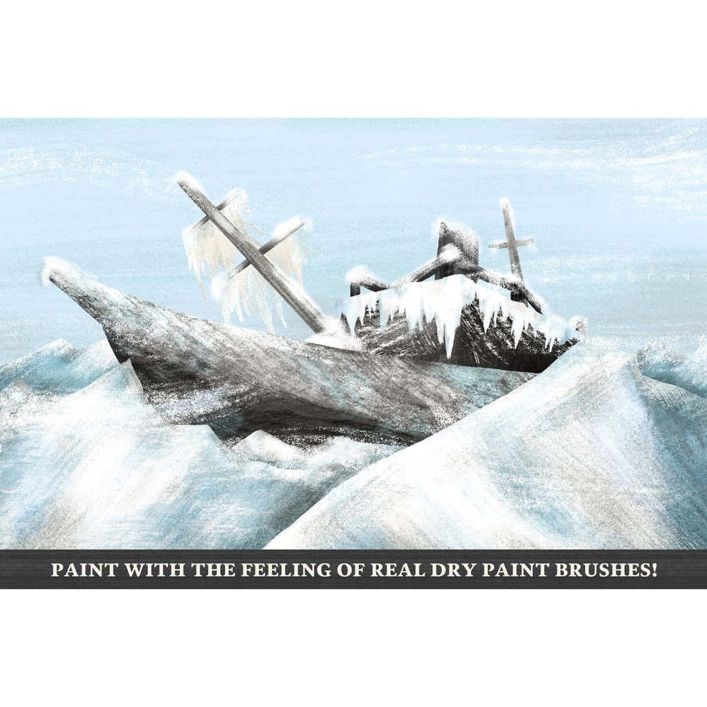 Procreate Brush - Arctic Dry Paint Brushes