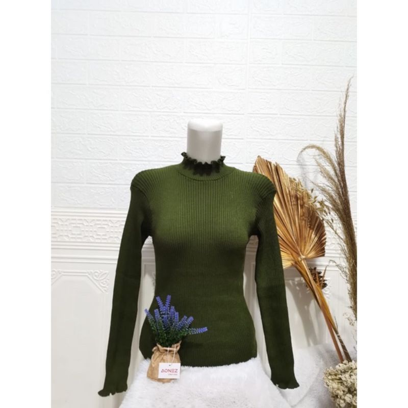 SWEATER TURTLENECK SWEATER RAJUT KERAH TINGGI SWATER RAJUT KRIWIL