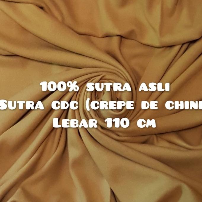 %%%%] kain sutra polos 30mm kain sutra asli 100% cdc (crepe de chine)