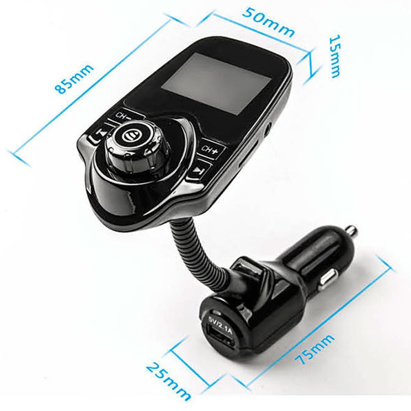 T10 USB Charger Bluetooth Handsfree Car Kit with FM Transmitter