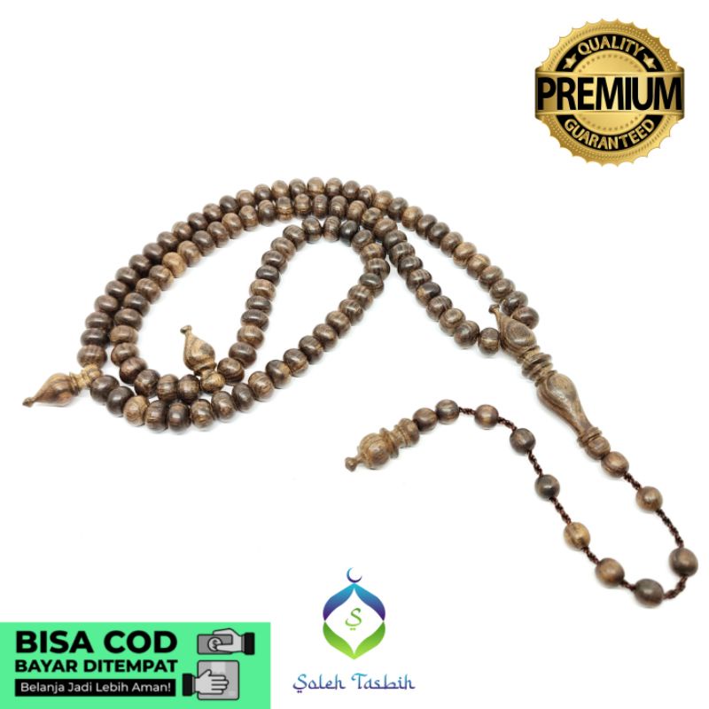 Tasbih Kalimasada Motif Pipih, Size 6mmx9mm Isi 99Butir_Tasbih Muslim