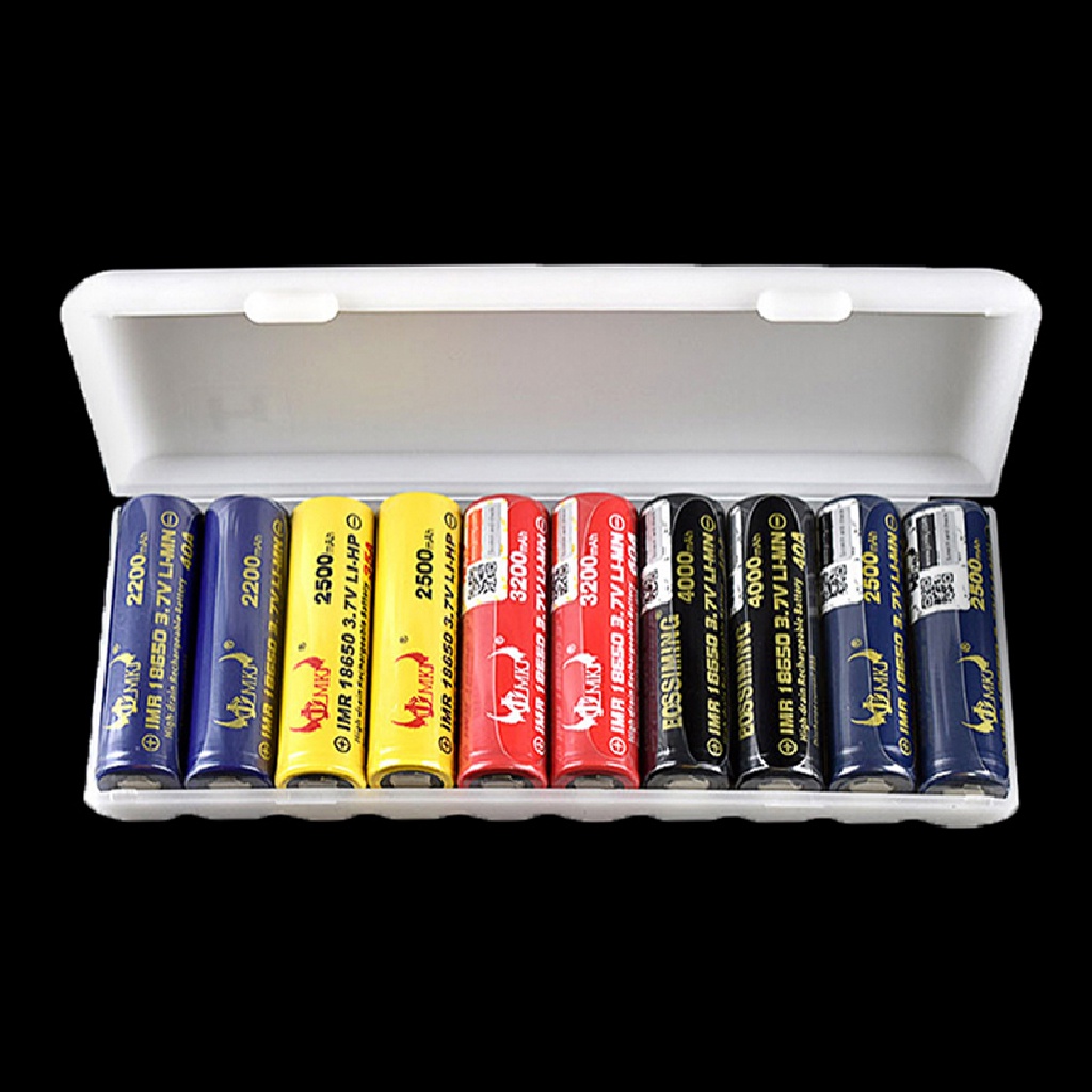 [tiantianbaofu] Portable plastic battery case cover holder storage box for 10pcs 18650 Batteries Boutique