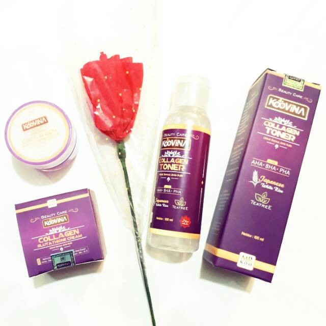 MIRACLE TONER KOOVINA DAN BEAUTYCARE CREAM COLLAGEN KOOVINA PAKET HEMAT