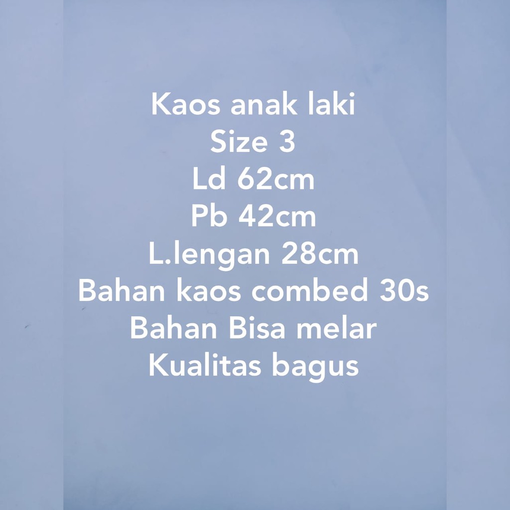 (HABISIN STOK SALE) BAJU ANAK KAOS PREMIUM