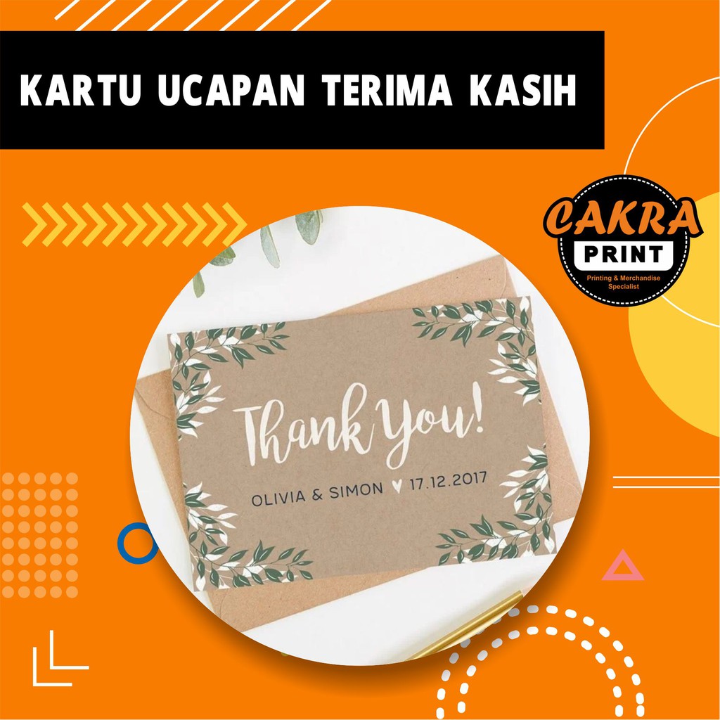 Cetak Kartu Ucapan Terima Kasih Isi 100 Shopee Indonesia 4516