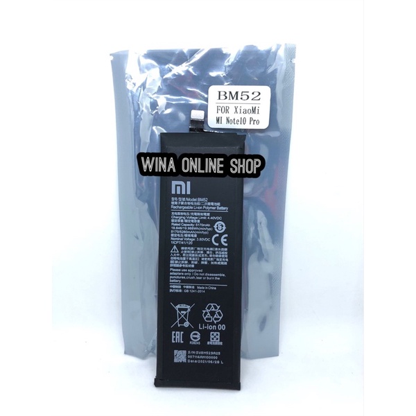 Baterai Xiaomi mi note 10 pro Original BM52 Mi note 10 pro