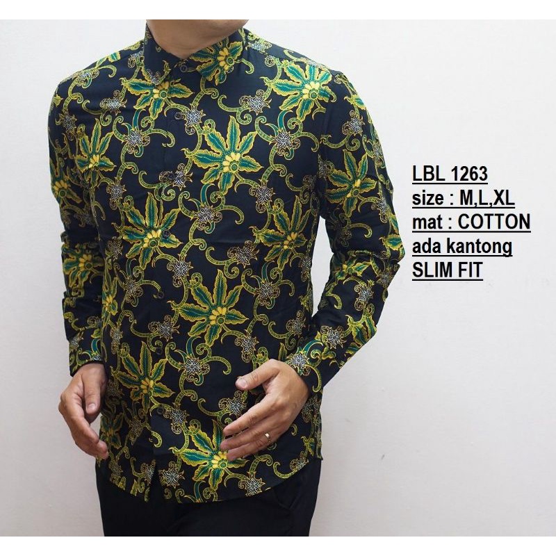 KEMEJA BATIK PRIA SLIM FIT LENGAN PANJANG CBL1103