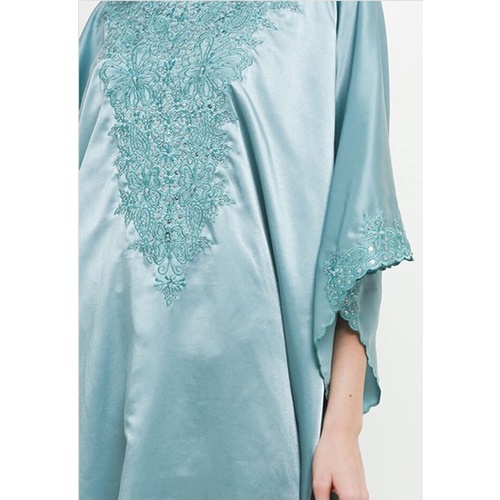 ICONS EMBLESHED BUTTERFLY EMB SILK KAFTAN LEBARAN MODERN MEWAH FASHION WANITA MUSLIM TNIC060OBB/0422