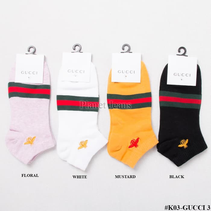 Promo kaos kaki pendek gucci bee kaus casual semata kaki pria wanita