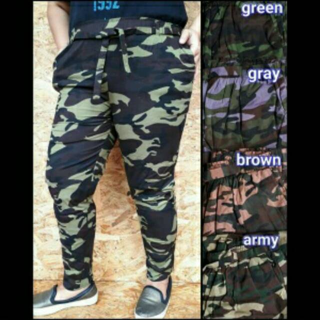 Celana Panjang Wanita Army Jumbo