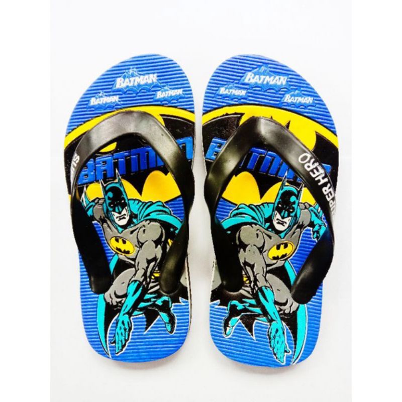 [Size 21-35] Sandal japit anak cowok 2-8 TAHUN karakter superhero BATMAN/ sendal jepit anak laki / sandal anak anak cowo / sendal jepit anak