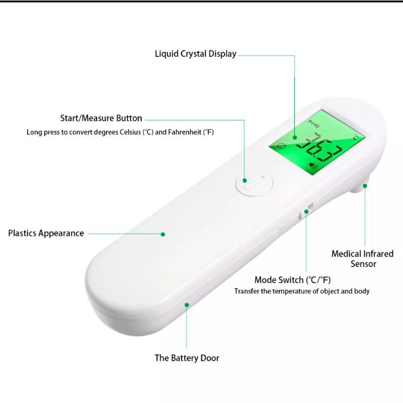 termometer digital LCD Infrared IR Non-Kontak Layar LCD Non-Contact Infra Red Thermometer