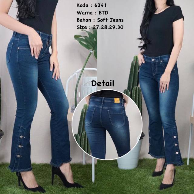 DMJ Jeans Cutbray Kancing Bawah
