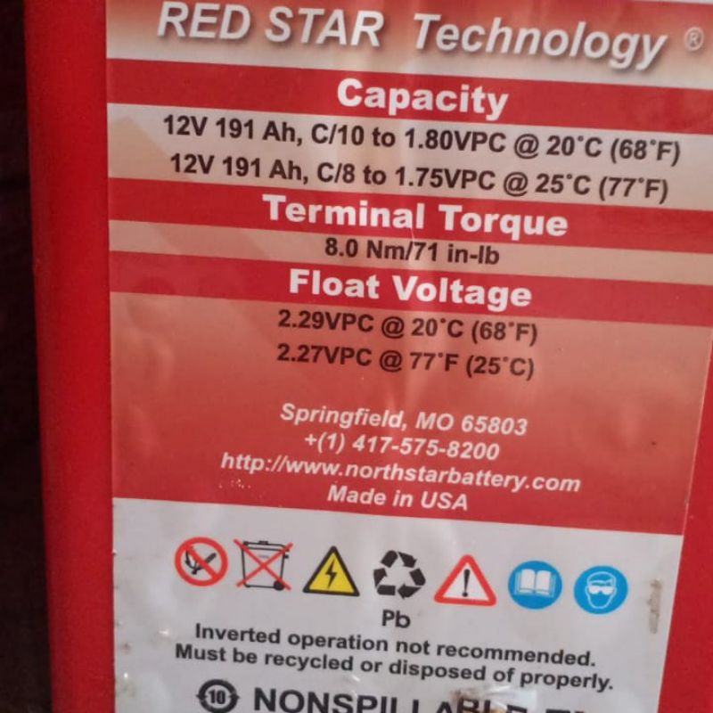 Battery vrla merek Norstar 190ah