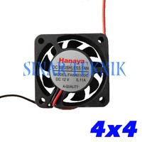 Fan DC 4cmx4cm Kipas Pendingin Elektronik 4x4cm 12V 4cm Kotak Cooling Fan DC 12 Volt 2 Wire