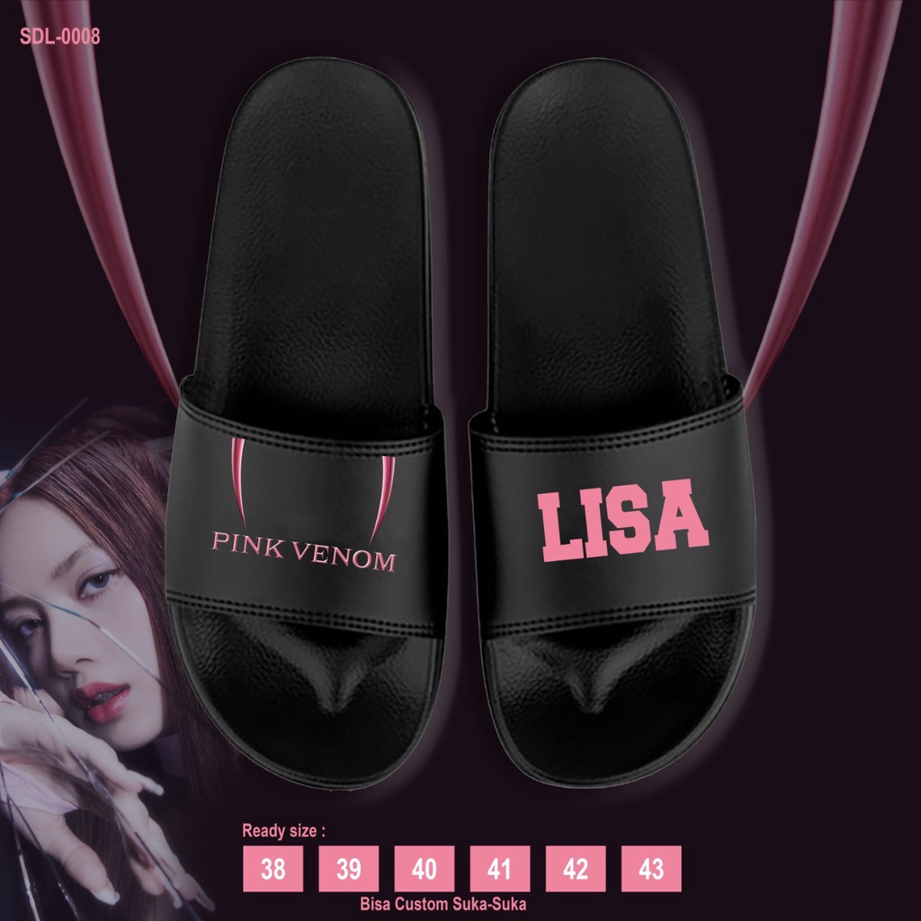 Sendal Custom Pink Venom Sendal Selop BlackPink Sendal Rumah Sandal BlackPink Pink Venom Sandal Slop