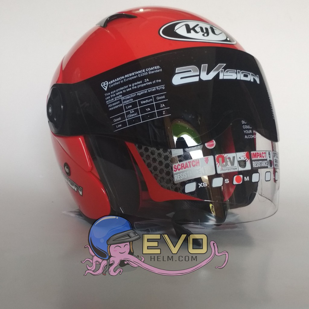 HELM KYT 2 VISION SOLID - FIRE RED