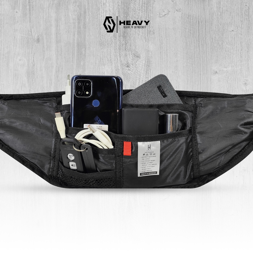 Obelix Waist Bag Heavy original waterprooff USB - Tas pinggang tahan air - Tas Pria