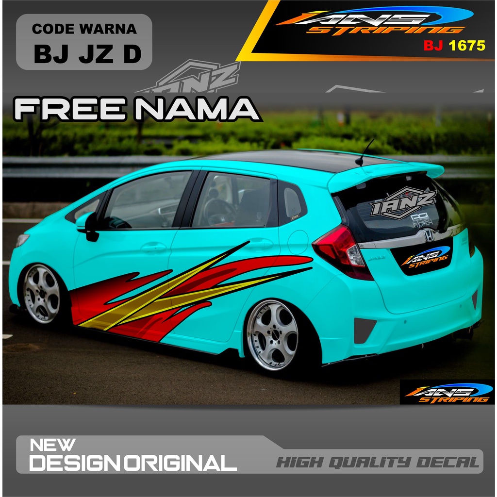 STIKER HONDA JAZZ / DECAL STICKER MOBIL / STIKER MOBIL / STIKER MOBIL BRIO, HONDA JAZZ, AGYA, AYLA