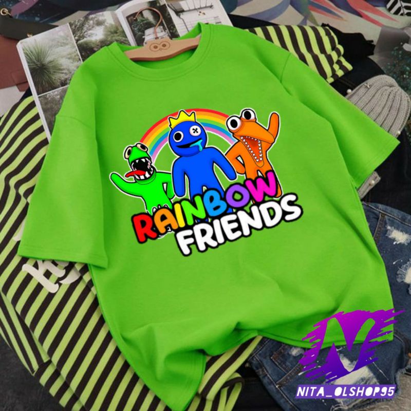 kaos anak rainbow friends baju kaos atasan anak lucu rainbow friend terlaris