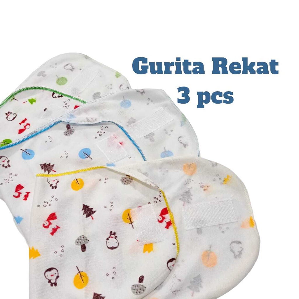 [3 pcs] Gurita Bayi Sablon | Gurita Bayi Rekat Motif Print