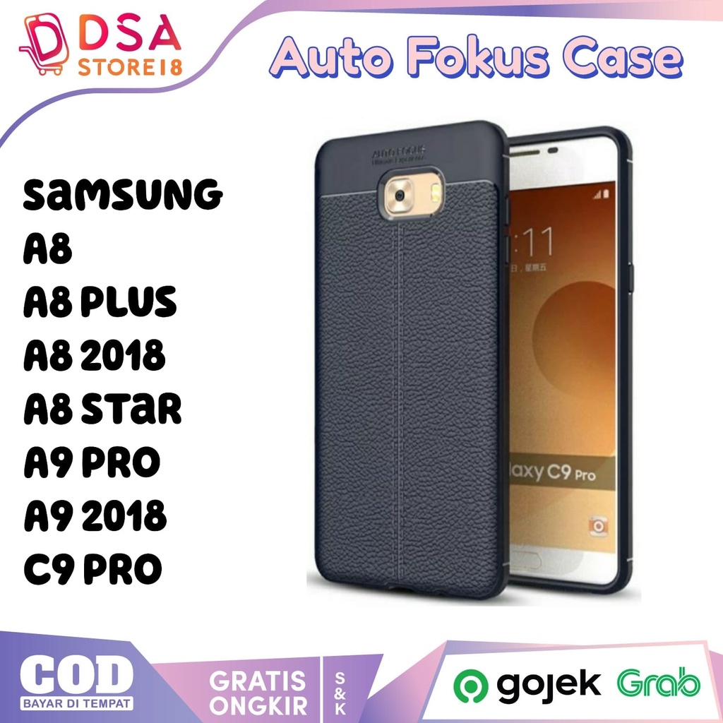 Samsung Galaxy A7 A8 PLUS 2018 STAR A9 PRO 2018 C9 PRO Softcase AUTOFOCUS Case Slim Leather