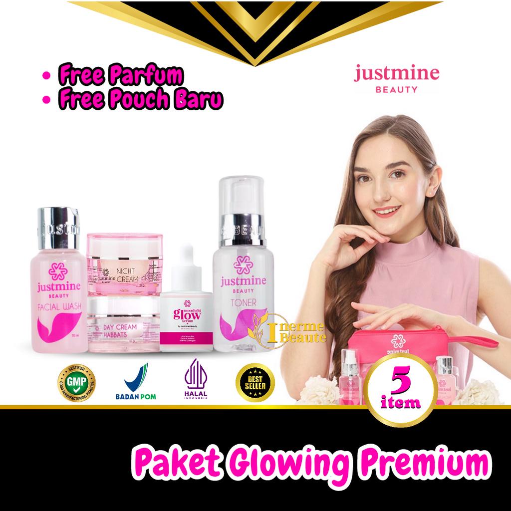 Justmine Beauty Skincare Bpom Paket Glowing Premium Package | Paket Skincare Glowing