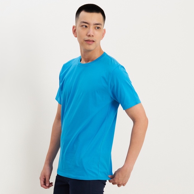 KAOS POLOS COTTON COMBED 30S PRIA & WANITA (UNISEX) - BIRU TURKIS