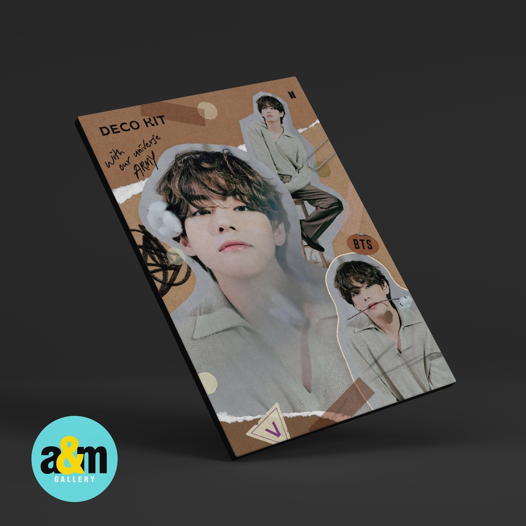 Poster Kayu BTS SPECIAL DECO KIT JIMIN V RM J-HOPE SUGA JUNGKOOK JIN Hiasan Dinding Dekorasi Kamar I Poster Kayu K-POP Dekorasi Kamar - A&amp;M