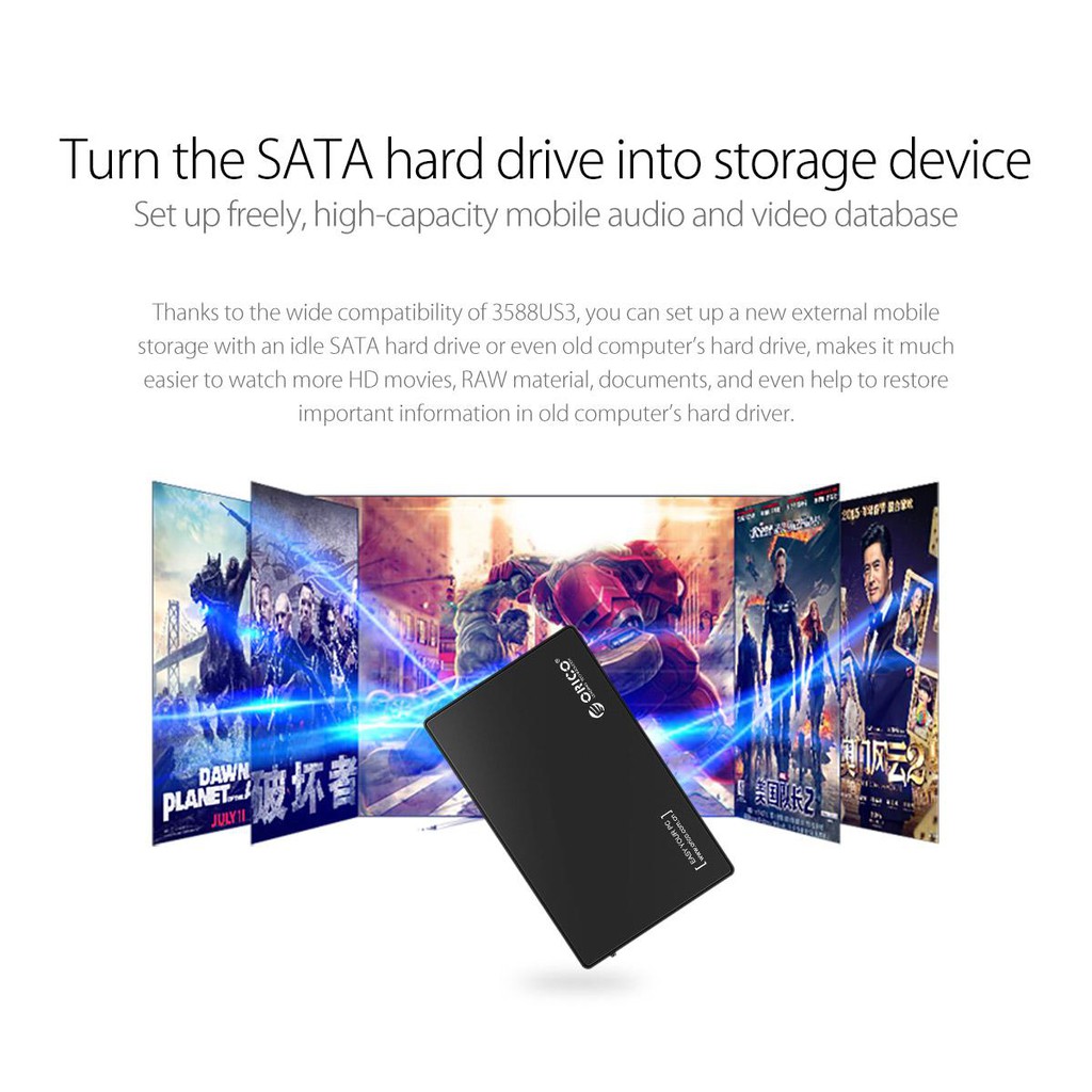 Ssd Hdd enclosure orico 2.5 3.5 inch sata usb 3.0 5gbps 8TB 3588us3 - Casing harddisk external 2.5&quot; 3.5&quot; 3588-us3