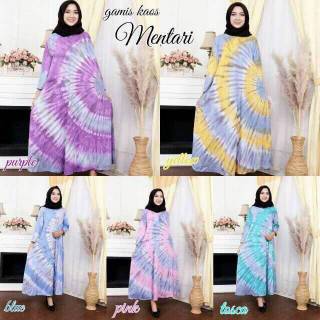 Gamis Kaos  Pelangi  Mentari Busui Baju Muslimah Lengan 