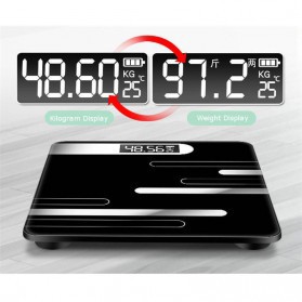 Timbangan Badan Digital Temperature USB power Version SC-15U Taffware Digipounds Black Grab