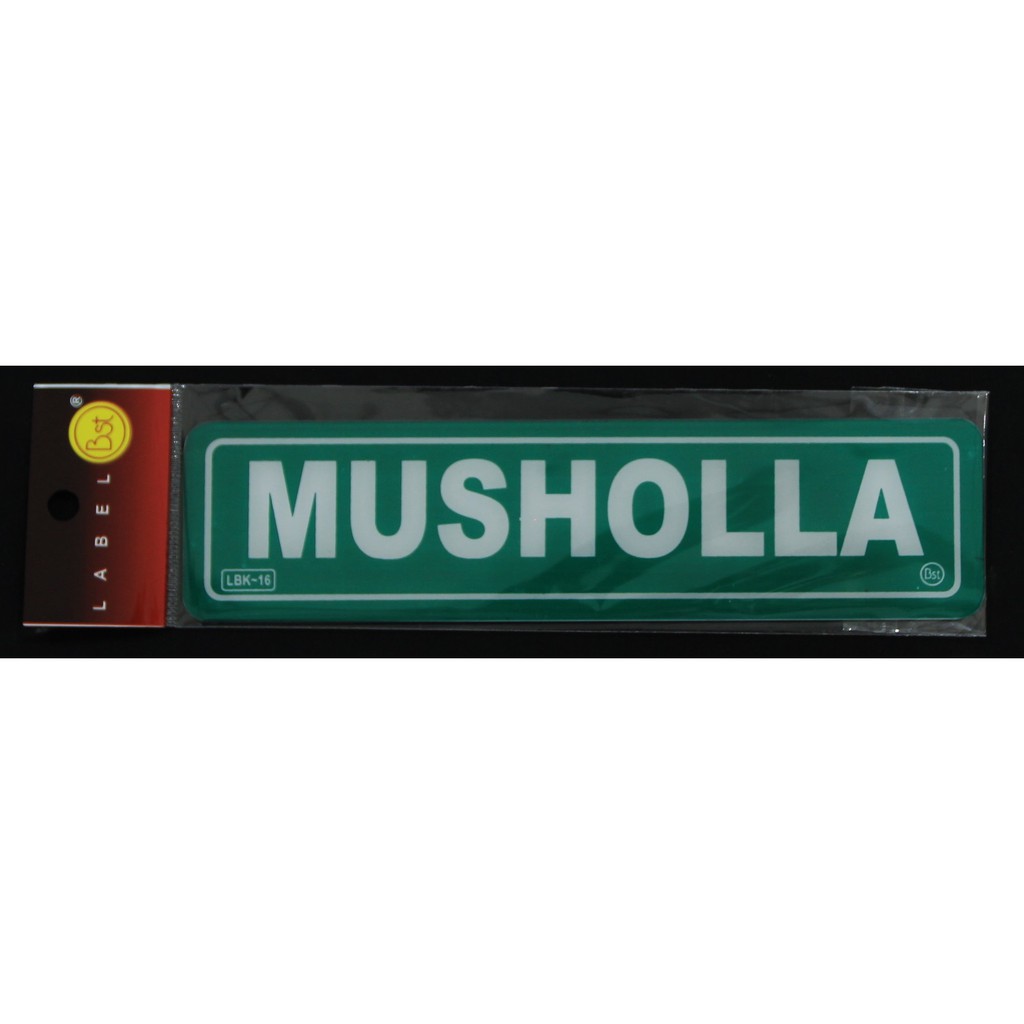 

Label Akrilik Tulisan Musholla