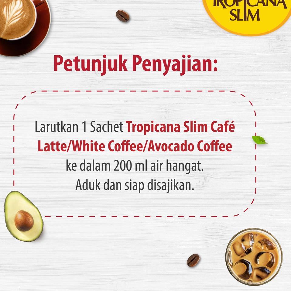 

ㅇ Paket Coffee Time - Tropicana Slim Cafe Latte + Tropicana Slim White Coffee - Kopi Bebas Gula ㄲ